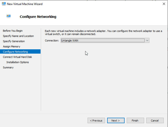 Virtual Switch Manger Hyper-V Select Network Cards