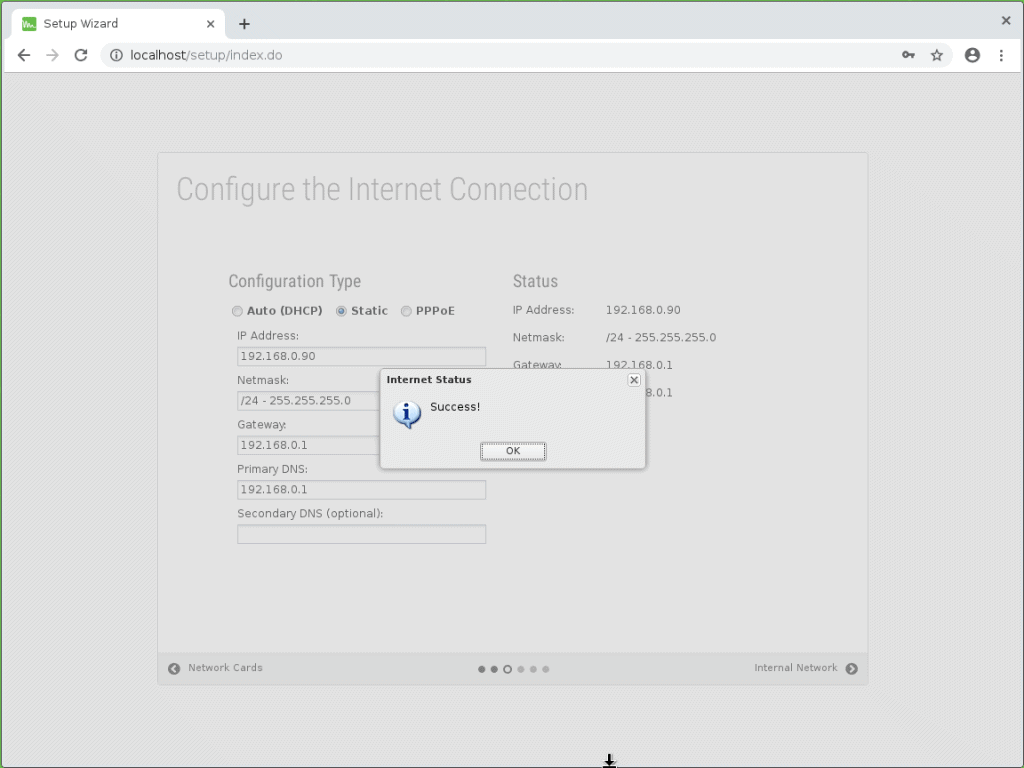 Untangle NGFW Wizard is now complete