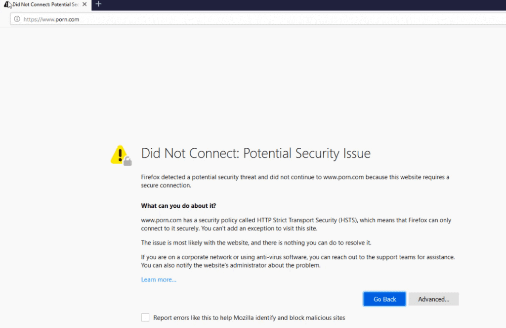 Porn.com is blocked by Untangle